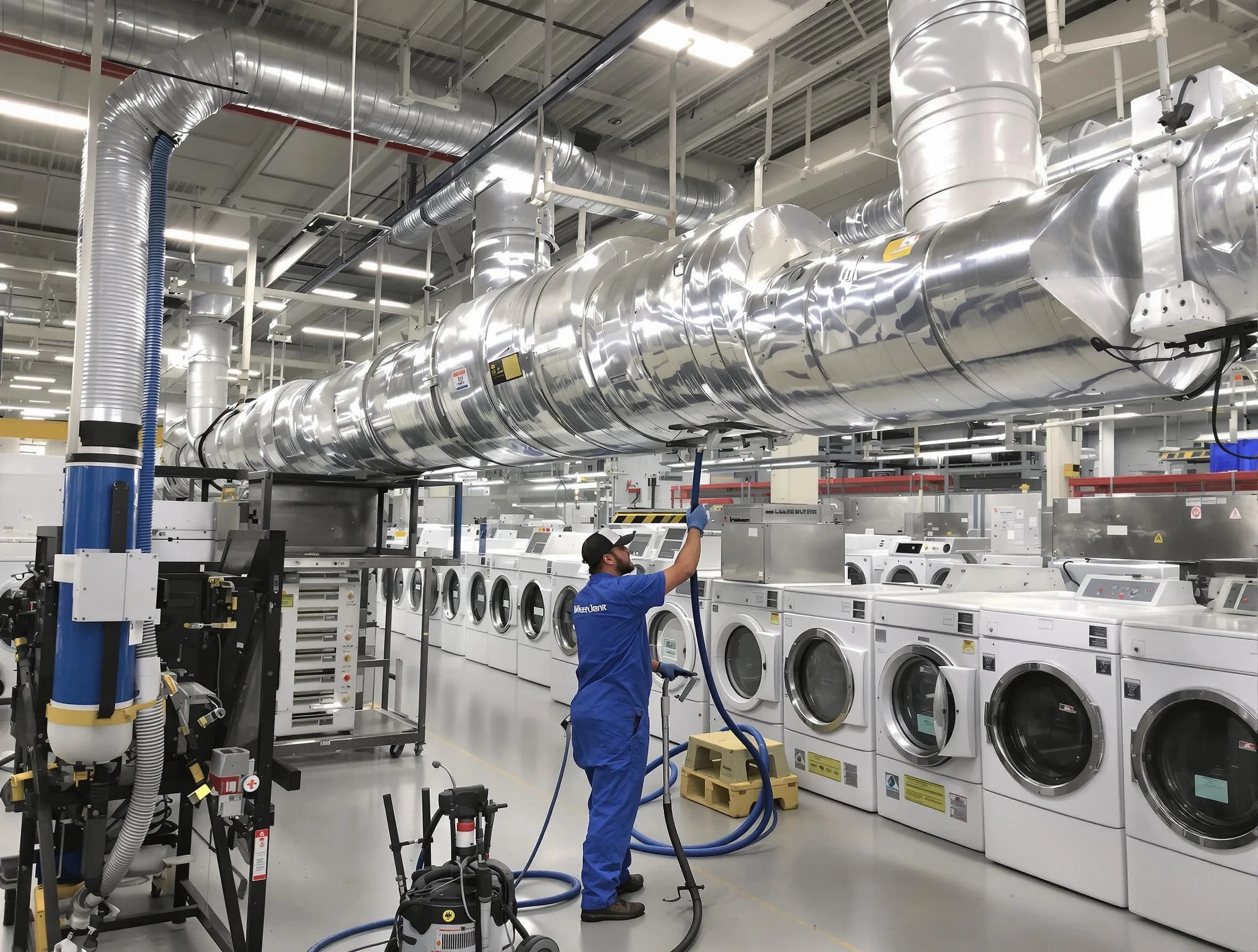 Penn Hills Dryer Vent Cleaning team performing heavy-duty industrial dryer vent cleaning in Penn Hills