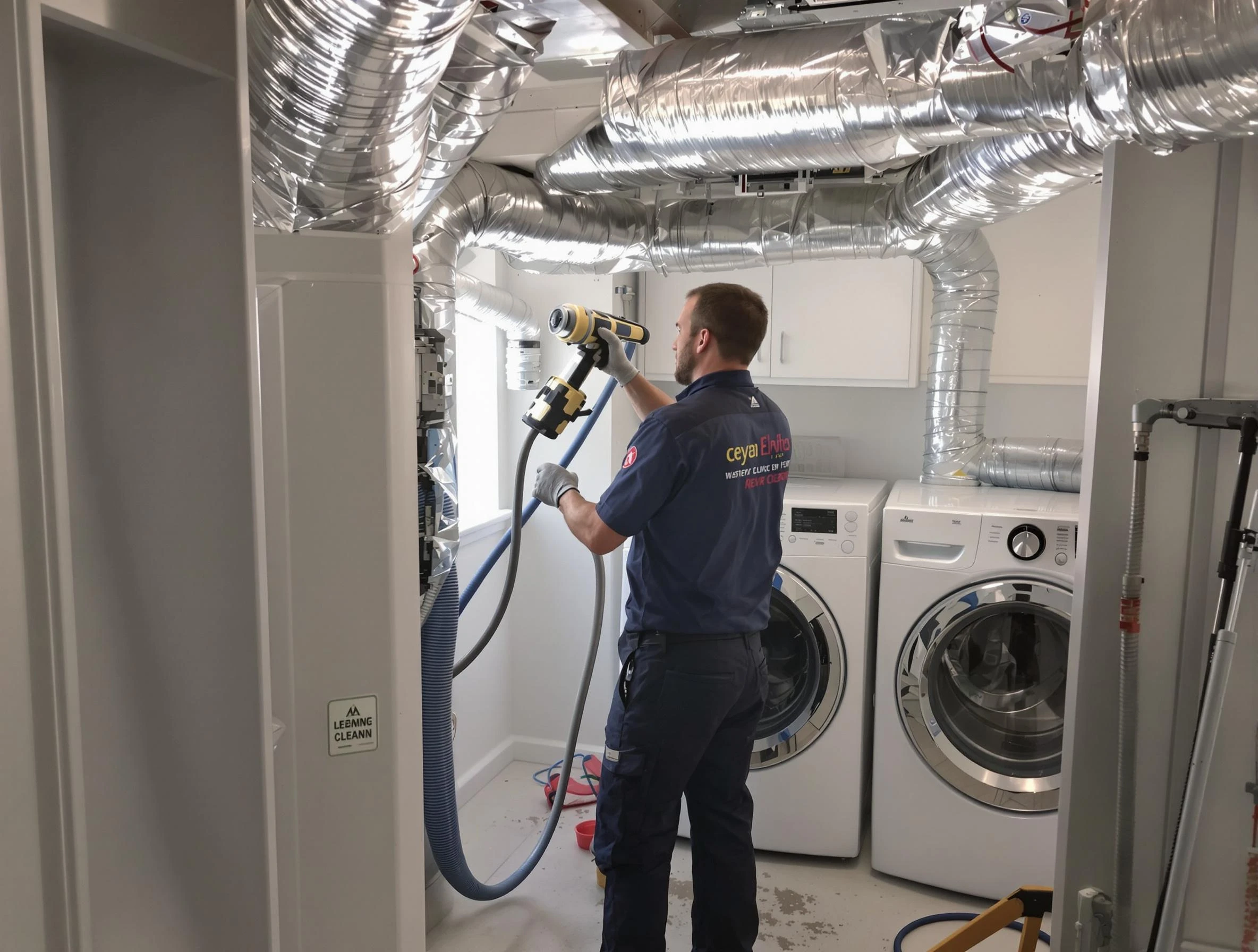 Penn Hills Dryer Vent Cleaning specialist using advanced equipment for thorough duct cleaning in Penn Hills